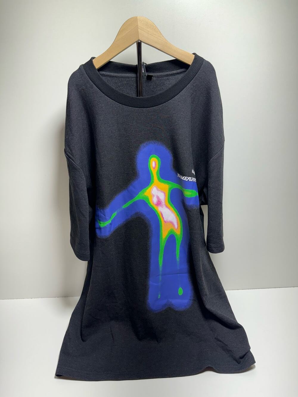 LA!XTON Graphic Oversized Tee Shirt Streetwear New XXL Black Edgy Graphic